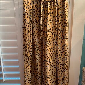 Lepunuo Leopard Print Flowy Pants